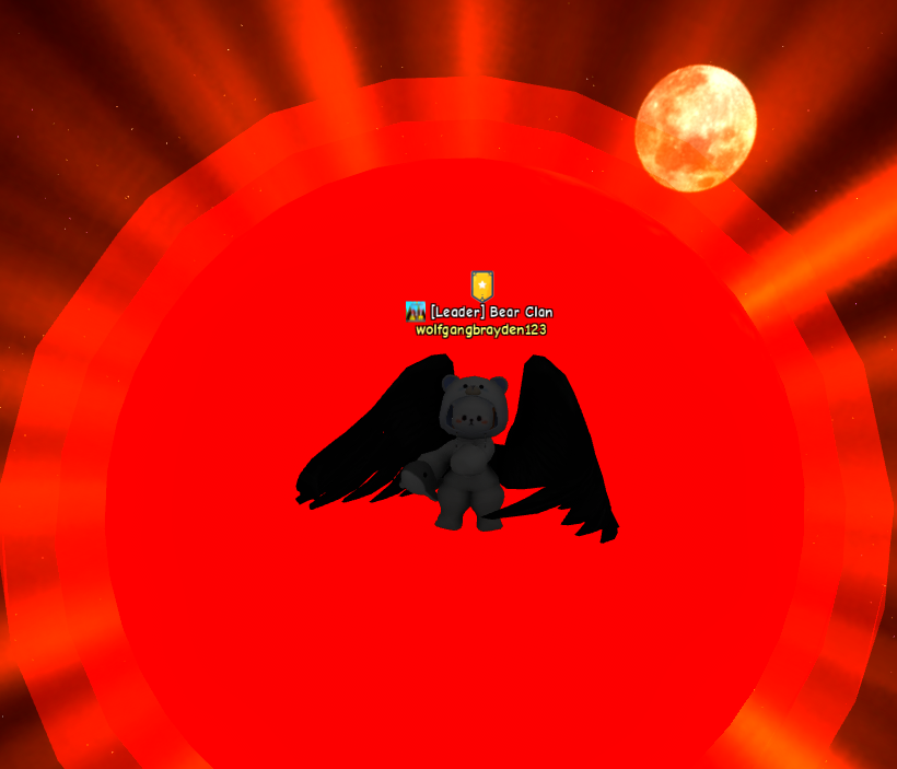 Player punching the Red God Star high up in the sky with a massive red shockwave